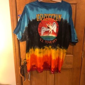 Tie Dye Led Zepplin band tee